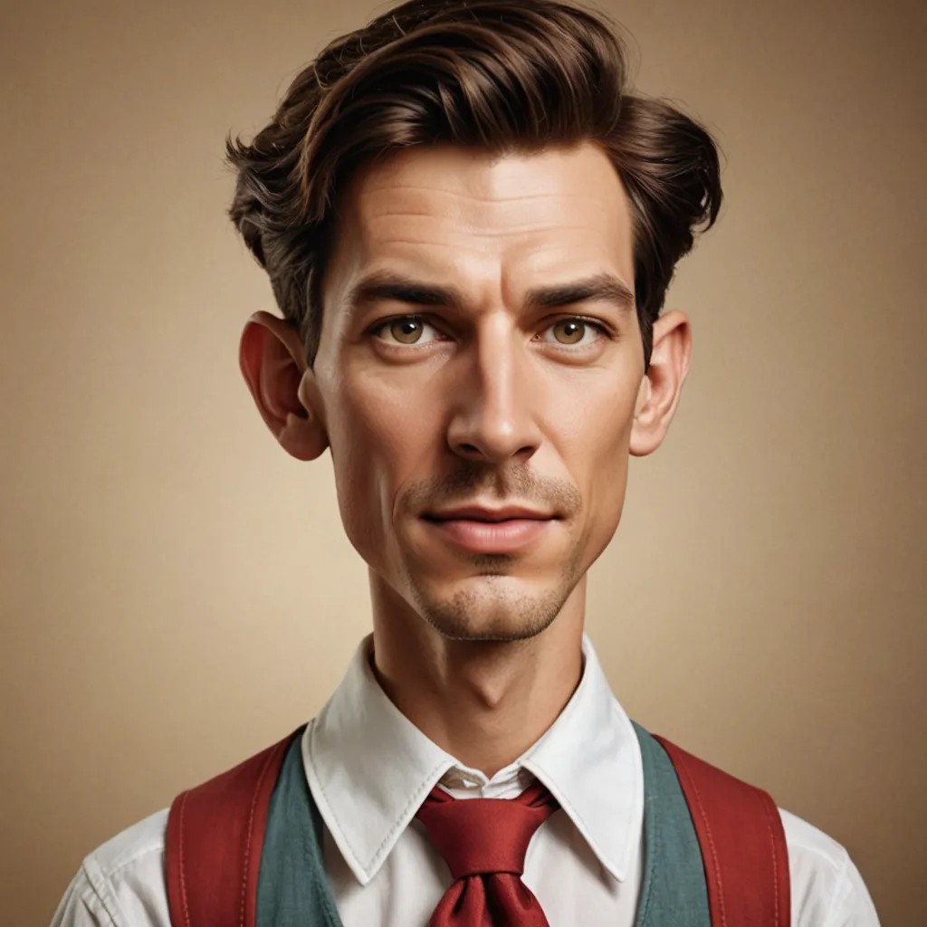 Pinocchio Character, With a Very Long Deformed and Thin Nose, Realistic Cinematic Photo Style