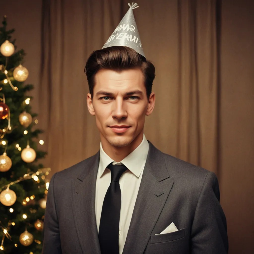 Retro New Year Photo Style