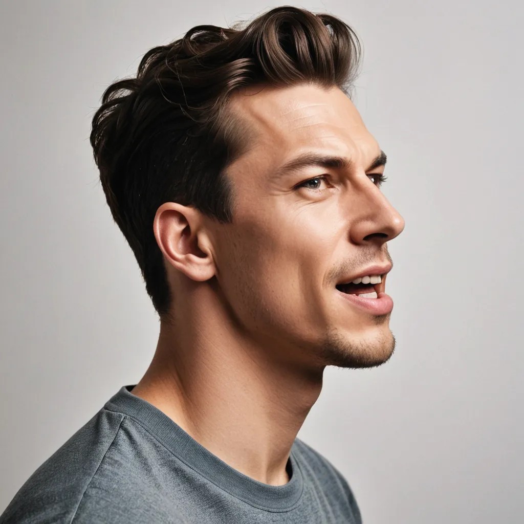 Side Profile Mouth Open Photo Style