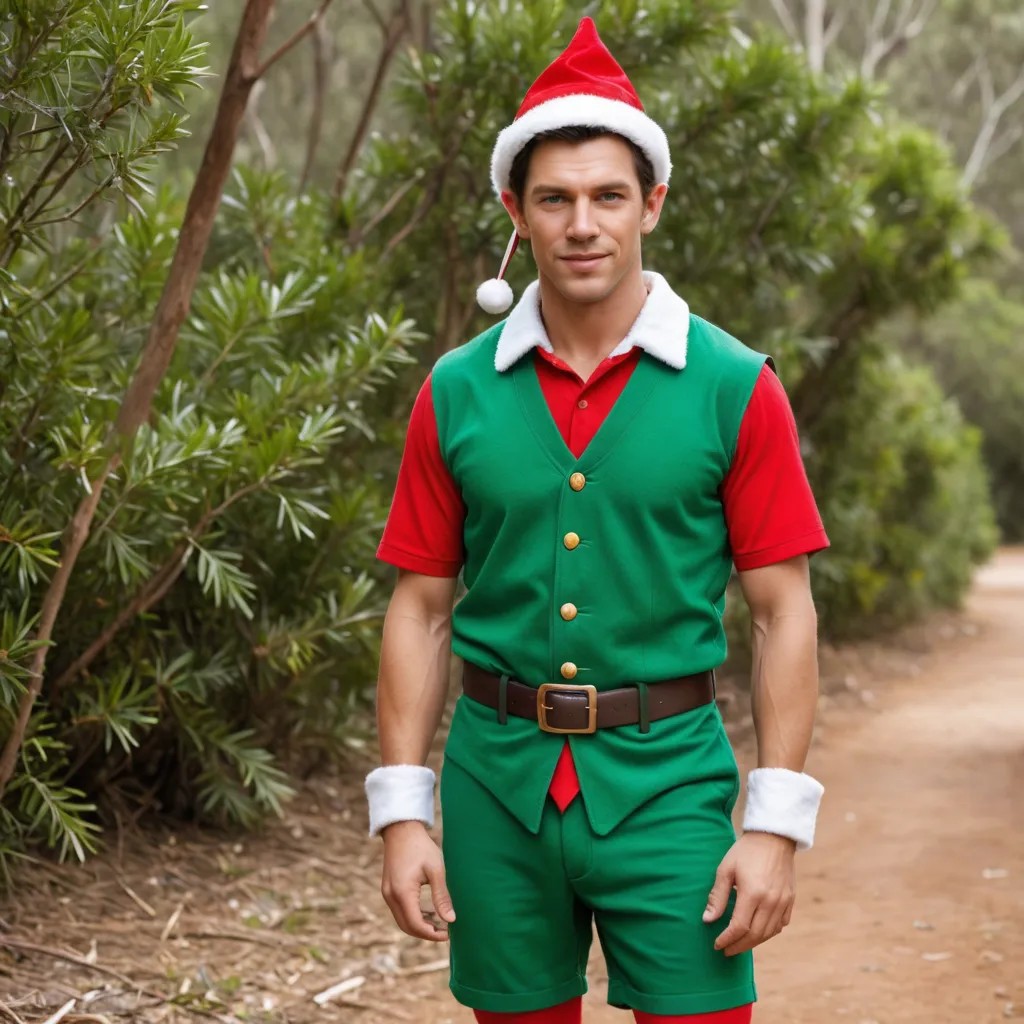 Summer Christmas Elf in Australia Photo Style