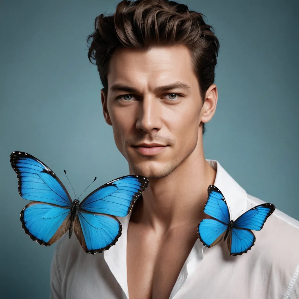 Blue Butterfly Photo Style