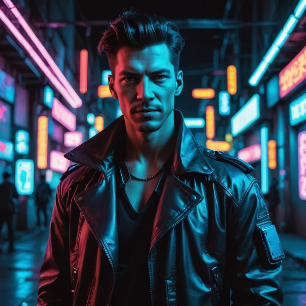 Cyberpunk Neon Photo Style