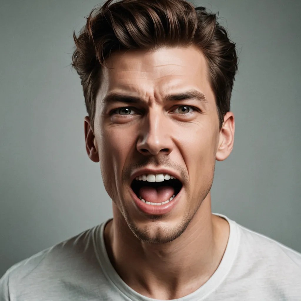 Looking Left, Mouth Open, Scared Photo Style