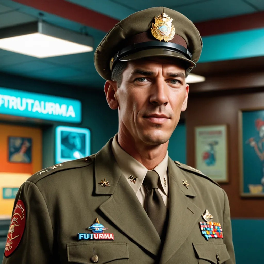 R Lee Ermey in Futurama Photo Style