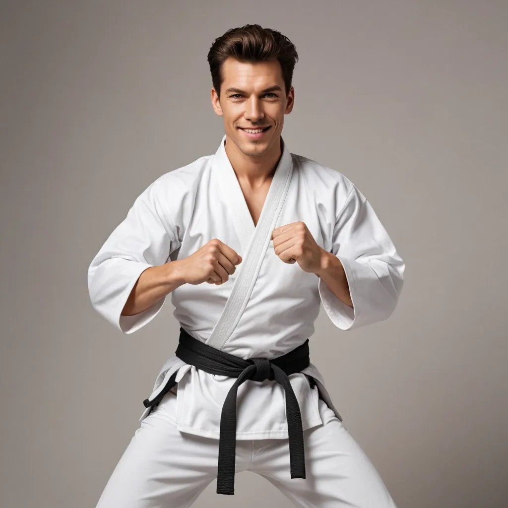 Use His Smiling Face and Turn Him into a Martial Arts Master Photo Style
