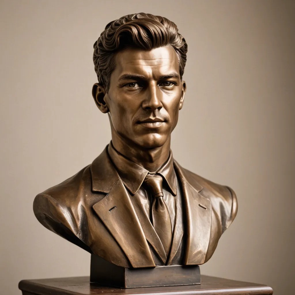Bronze Bust Photo Style