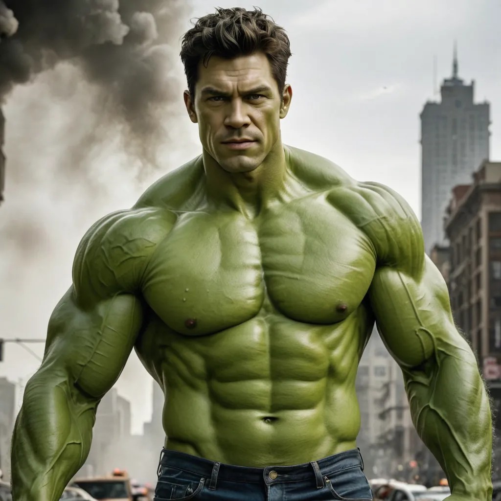 Green Hulk Photo Style