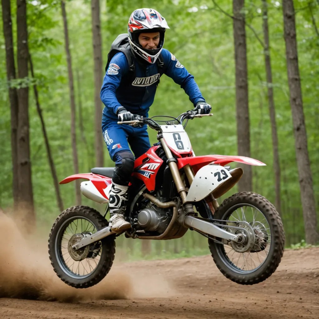 On a Dirt Bike Doing a Wheelie Photo Style