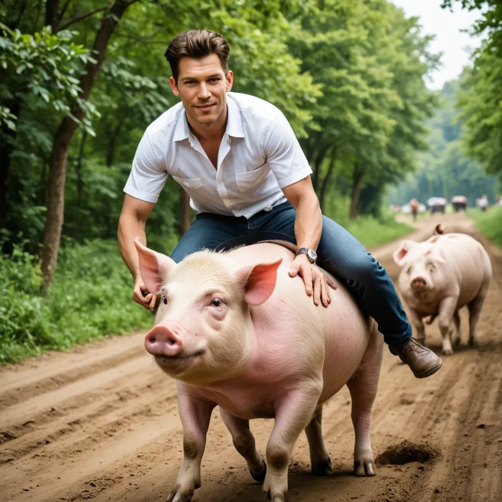 Converted Riding a Pig image