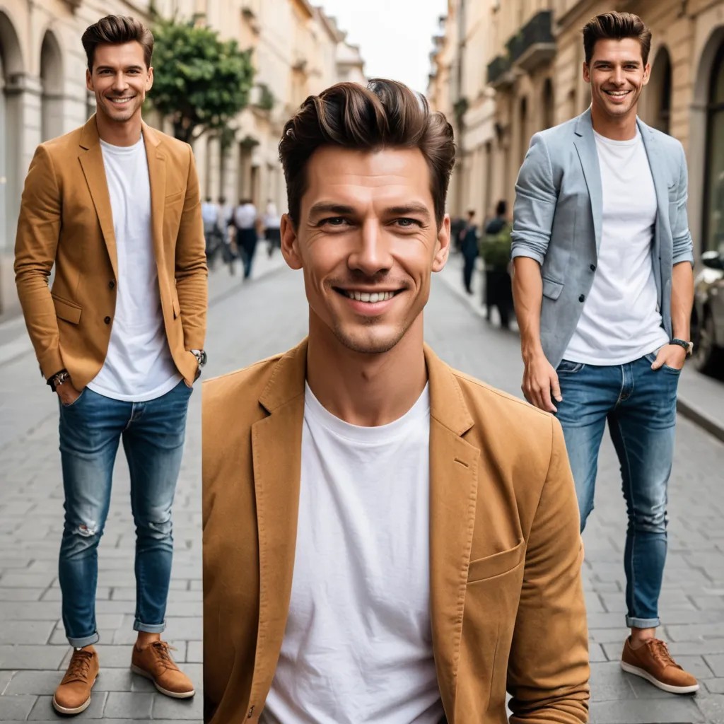 Very Big Smile Photo with Different Outfit Photo Style
