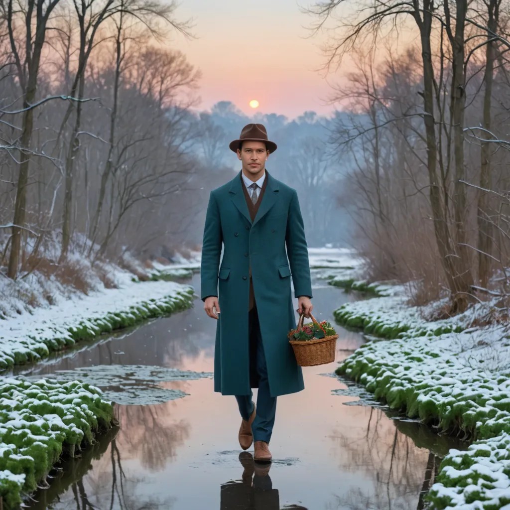 Goddess Divine Solstice January in the Style of Monet Photo Style