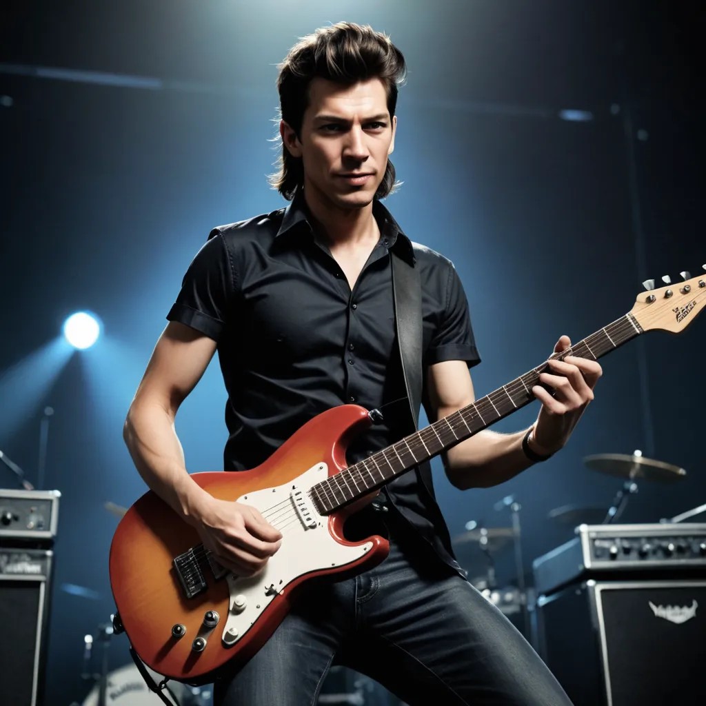 Rock Band Guitar Photo Style