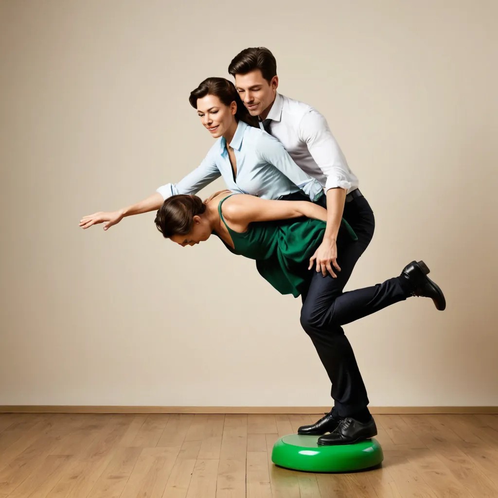 This Woman Playing Leapfrog Photo Style
