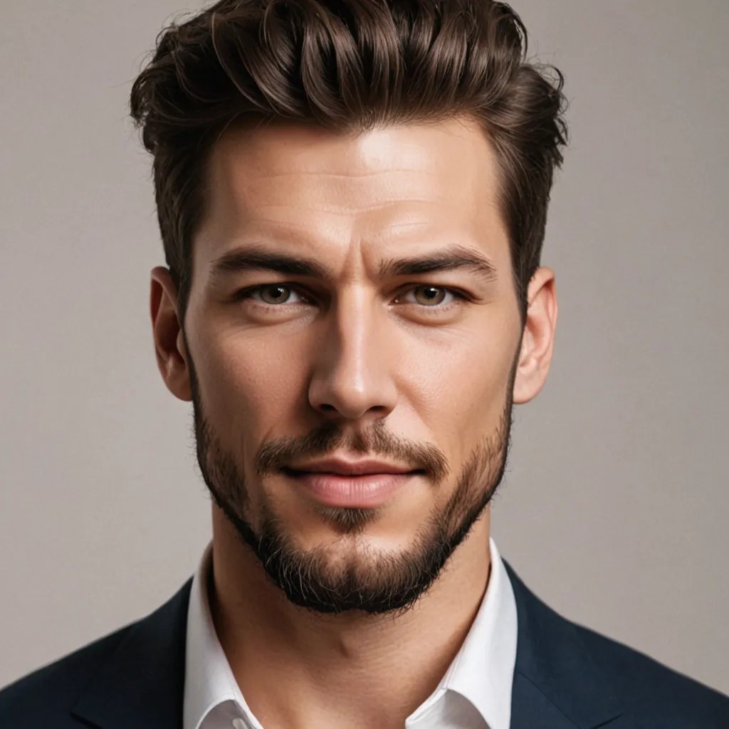 A Man with Half Beard Photo Style