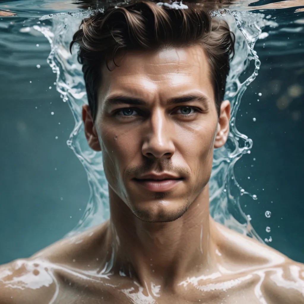 A Person Made from Water, Fluid and See Through Photo Style