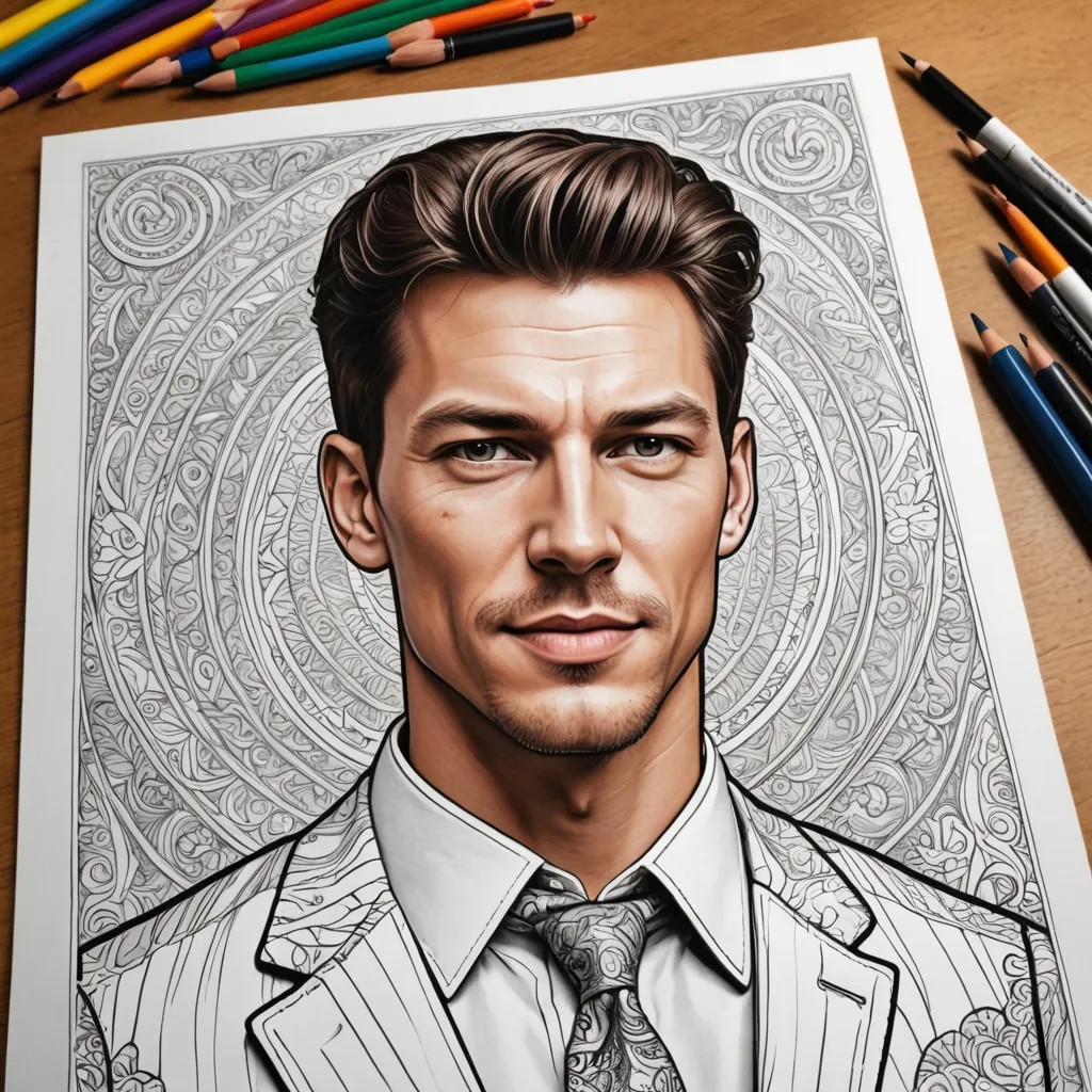 Colouring Book Page Photo Style