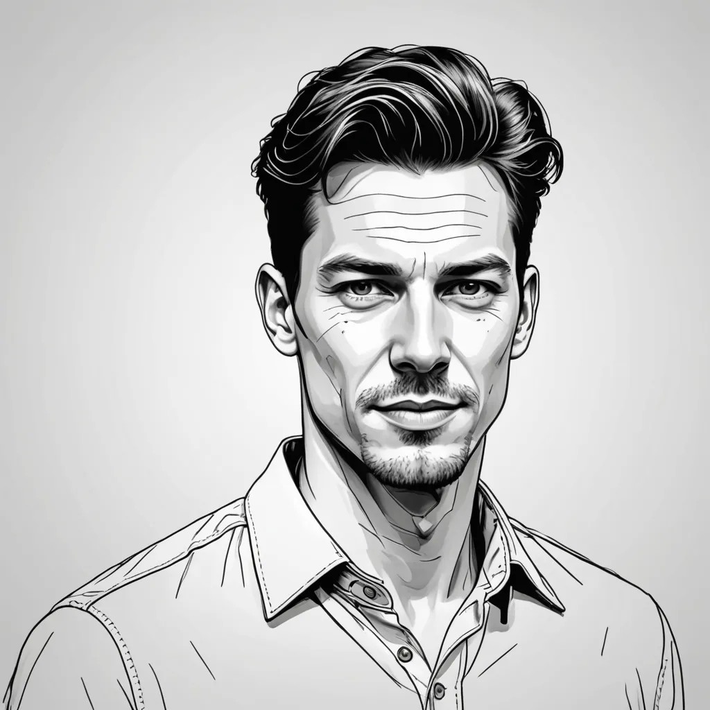 One Line Drawing Photo Style