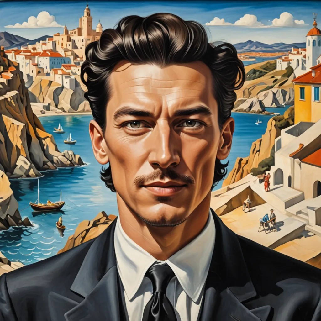 Painting in the Cubism of Salvador Dalí Photo Style