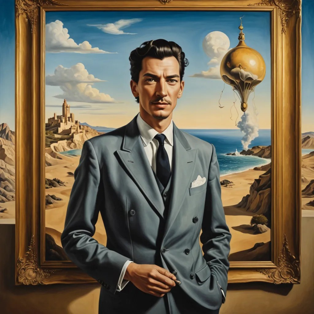 Painting in the Surrealist of Salvador Dalí Photo Style