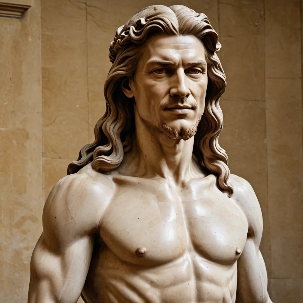 Sculpture in the Renaissance of Leonardo da Vinci Photo Style