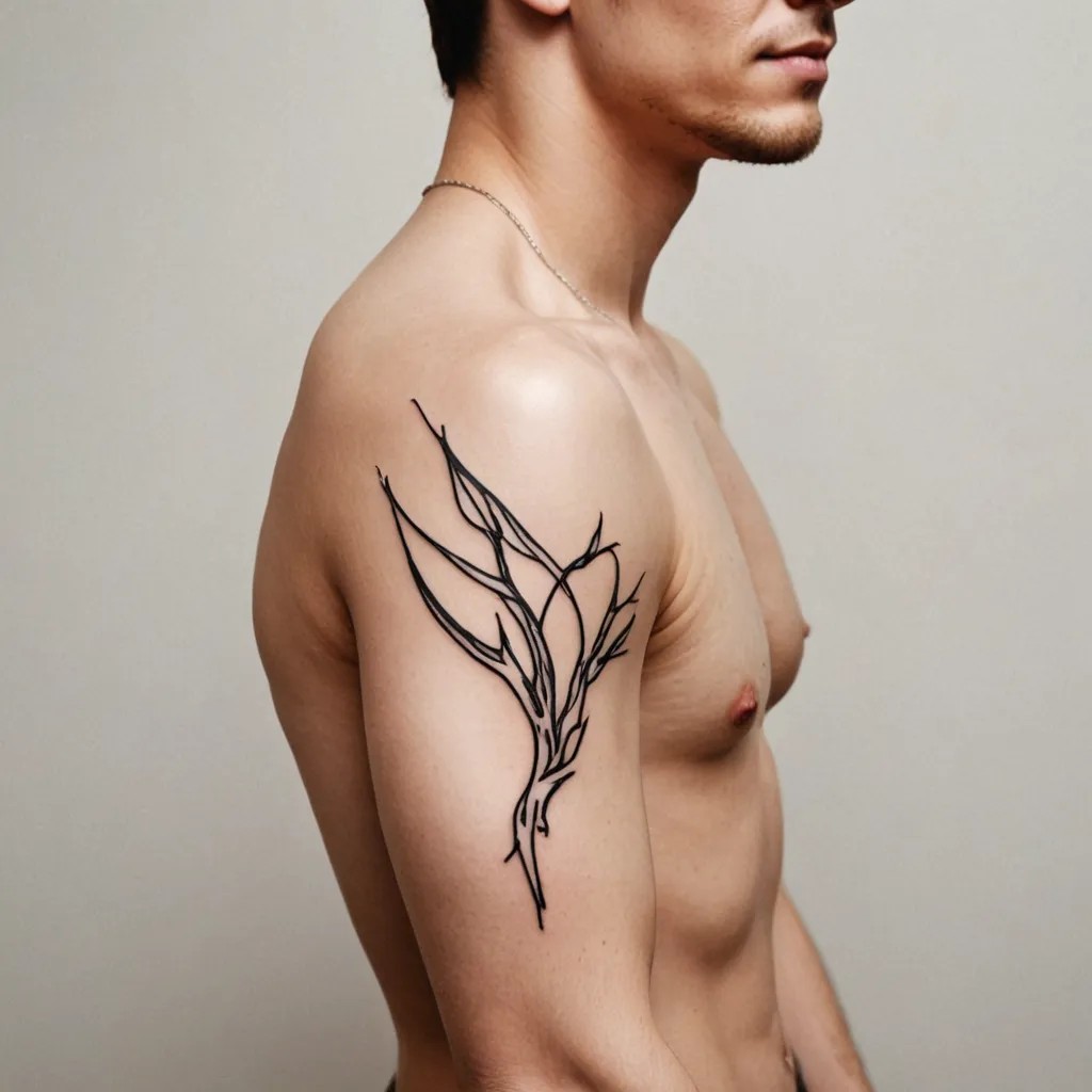 Simple Line Tattoo Photo Style