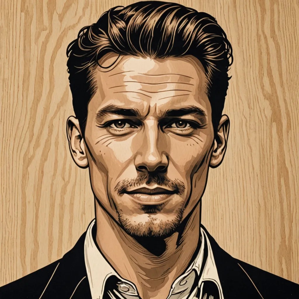 Woodcut Art in the Style of James Kornweibel Photo Style