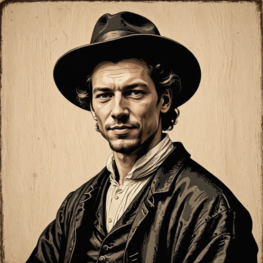 Woodcut Art in the Style of Rembrandt Photo Style