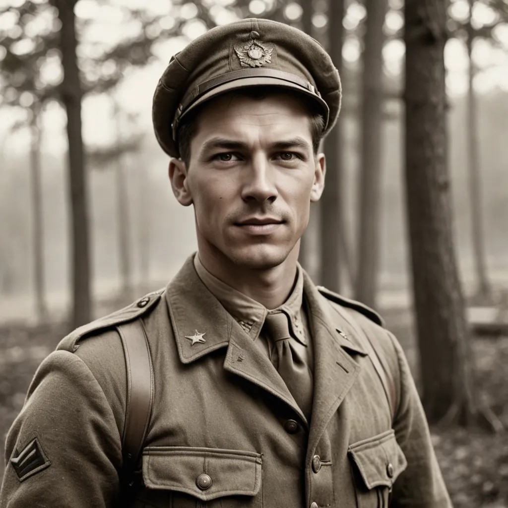 World War 1 American Soldier Photo Style