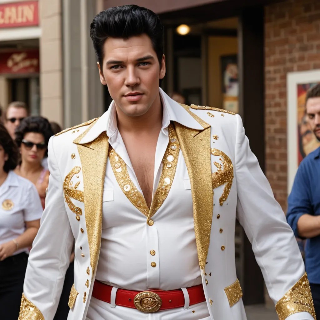 Fat Elvis Impersonator Photo Style