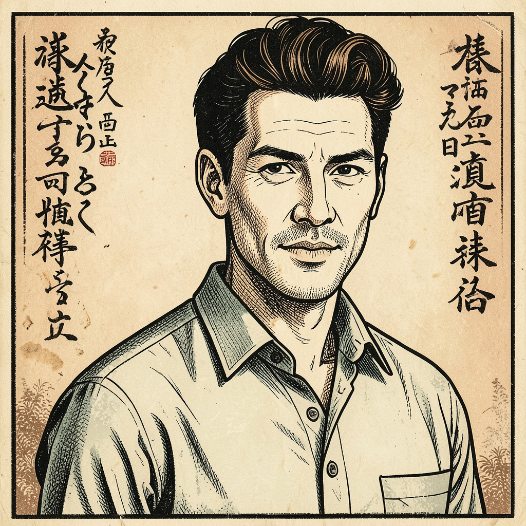 Japanese Colour Woodcut Photo Style