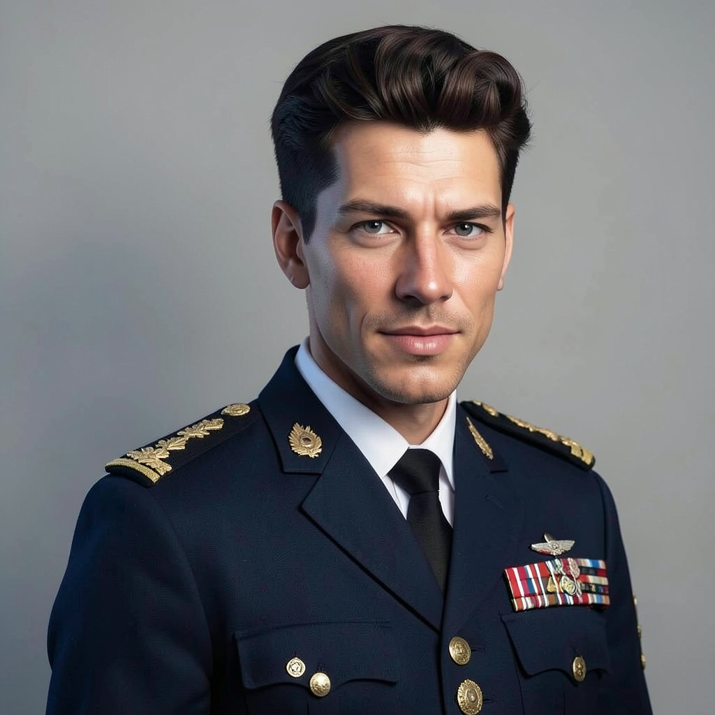 Navy Officer Uniform Photo Style