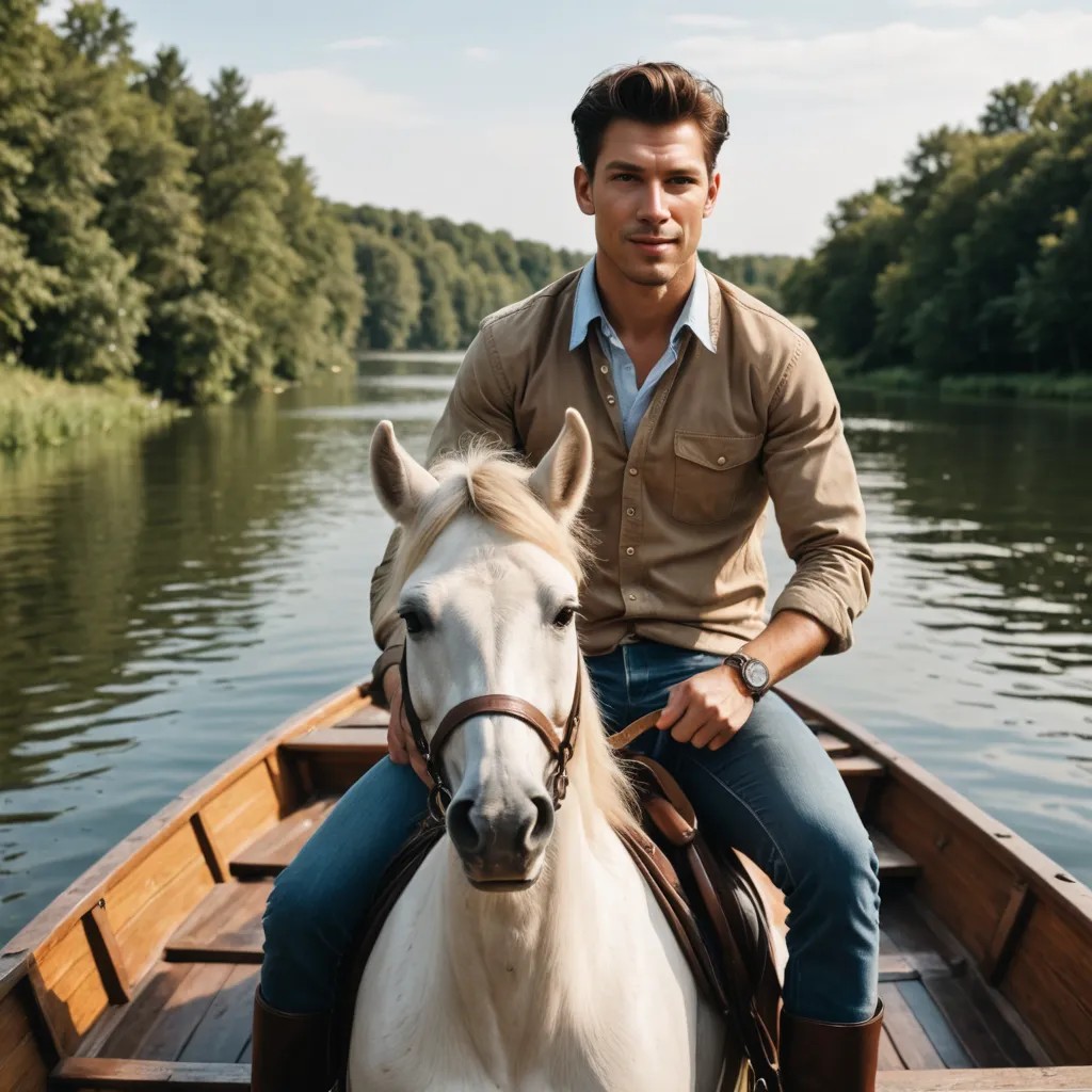 Riding a Pony on a Boat Photo Style