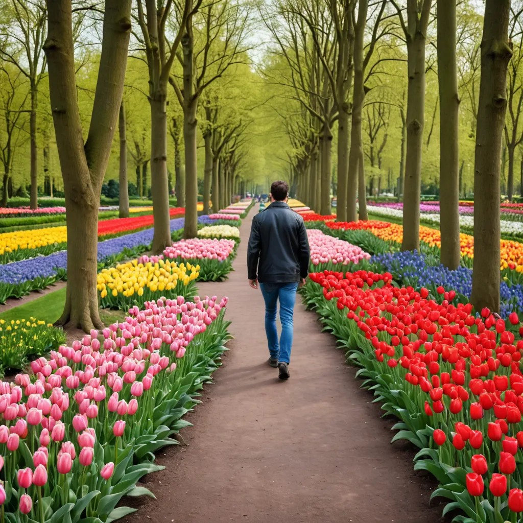 Walking Between the Spring Blossoms and Tulips in ‘De Keukenhof, Lisse, Netherlands’ Photo Style