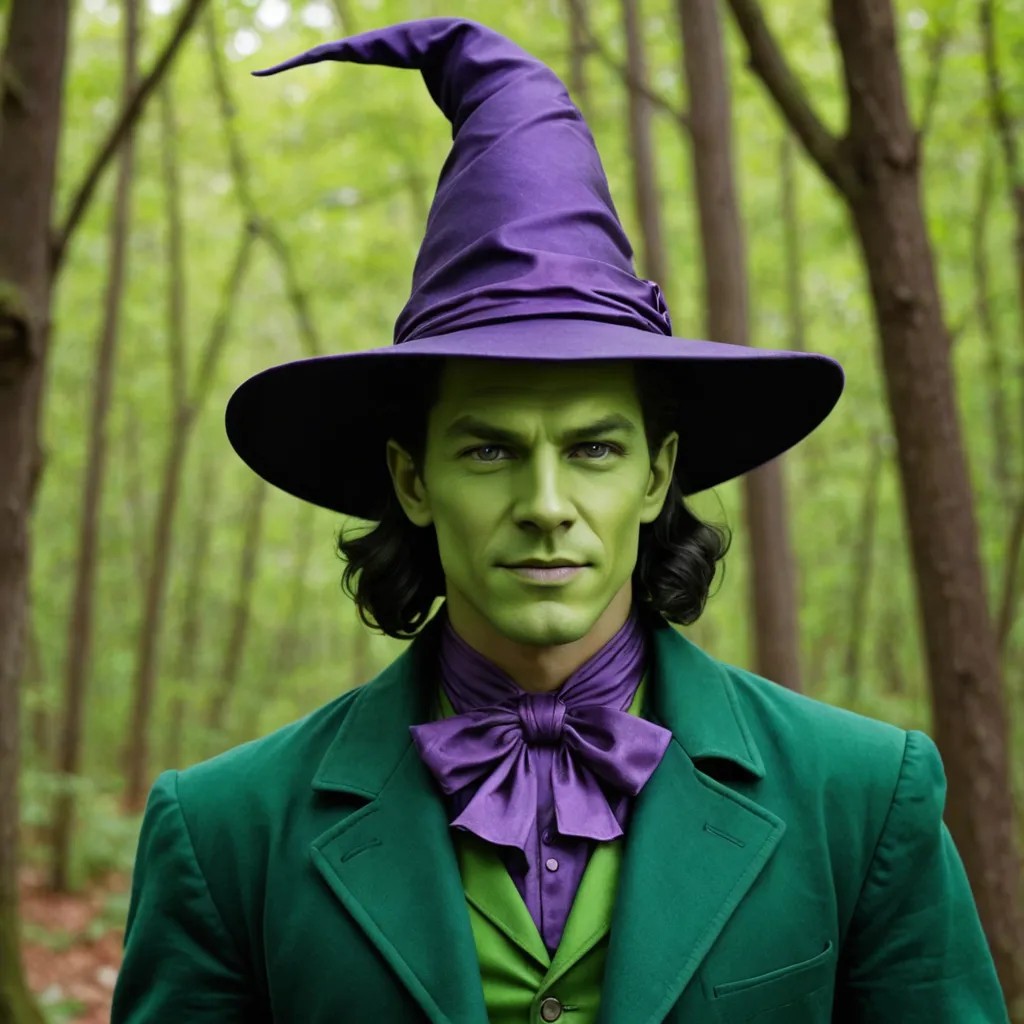 Wicked (of Oz) in Green and Purple Witch Colours Photo Style
