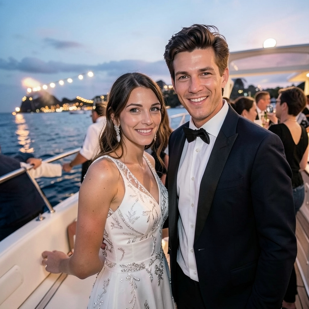 A Girl on the White Yacht Party Photo Style
