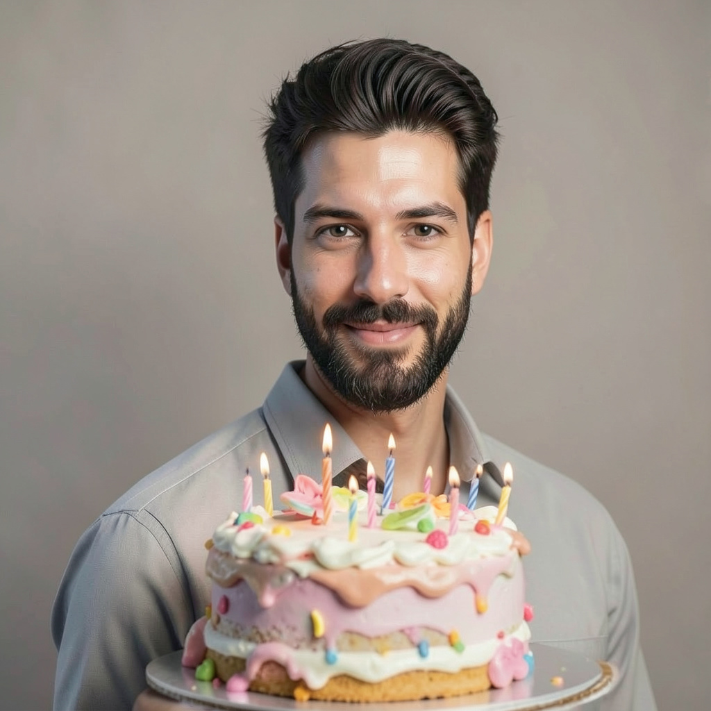 Birthday Cake Photo Style