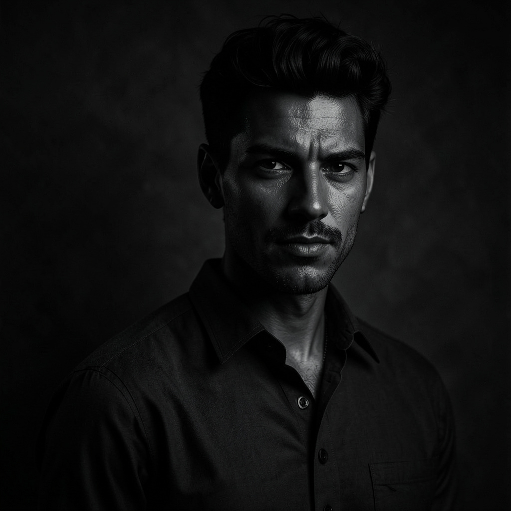 Dark Man Photo Style