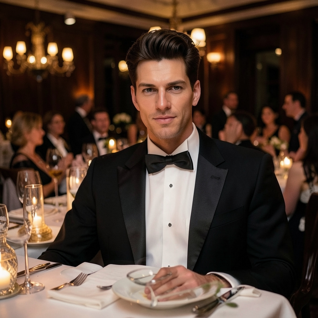 Elegant Dinner Party Guest Photo Style