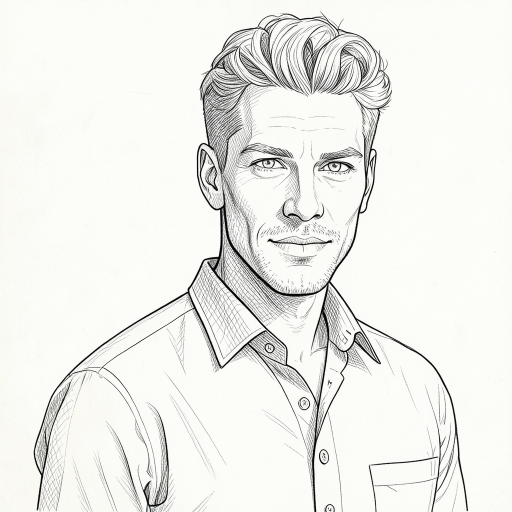 Convert to Line Sketch Photo Style