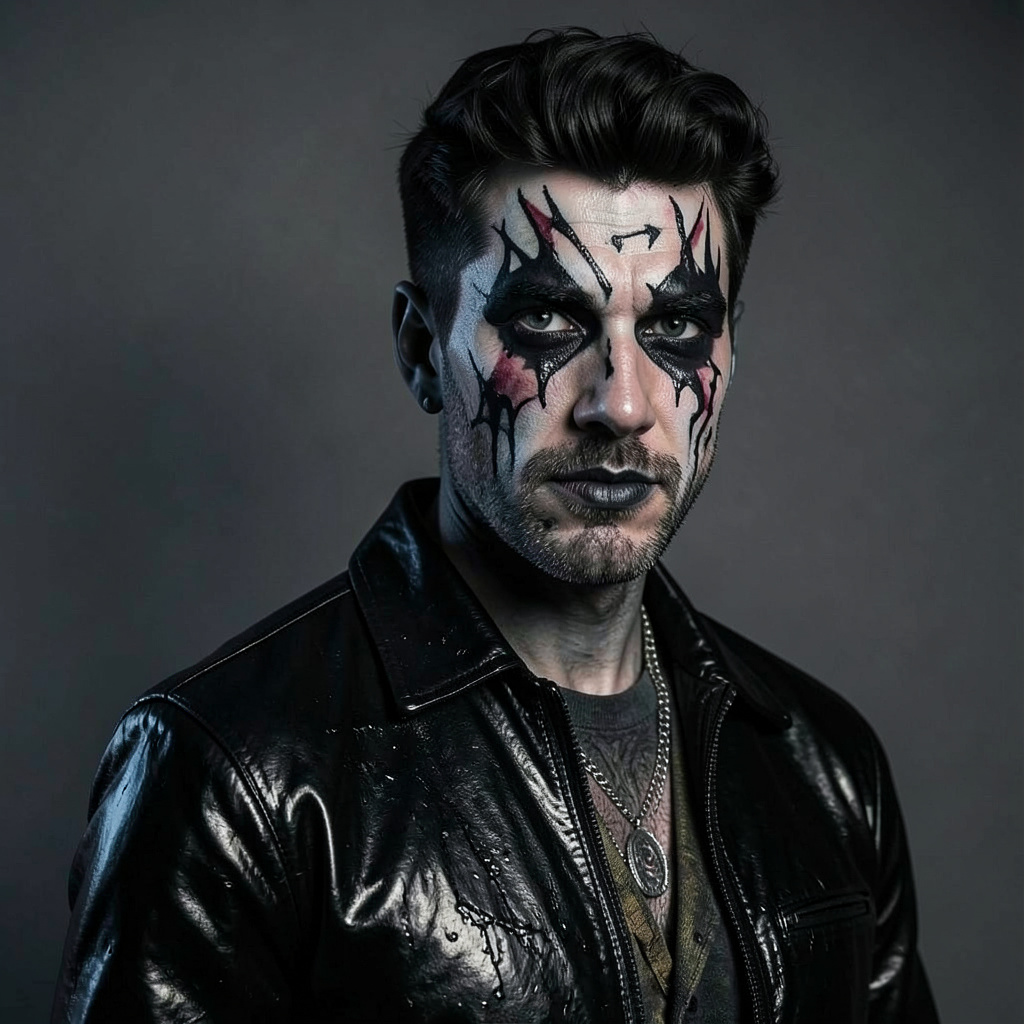 Dramatic Punk Makeup, Latex Costume Photo Style