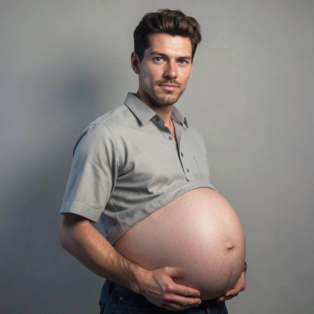 Heavily, Almost Impossibly Huge Pregnant Belly Photo Style
