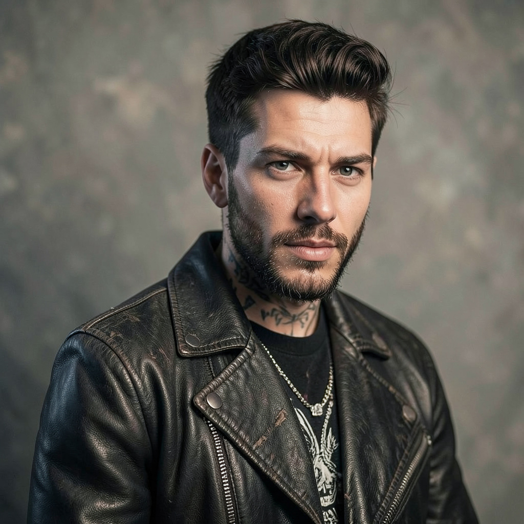 Leather Rocker Punk Photo Style