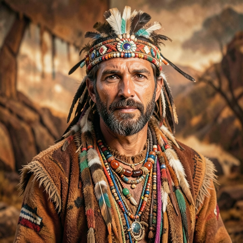 Native American Chief Photo Style