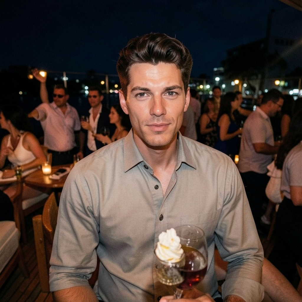 Night Party on the Yacht Photo Style