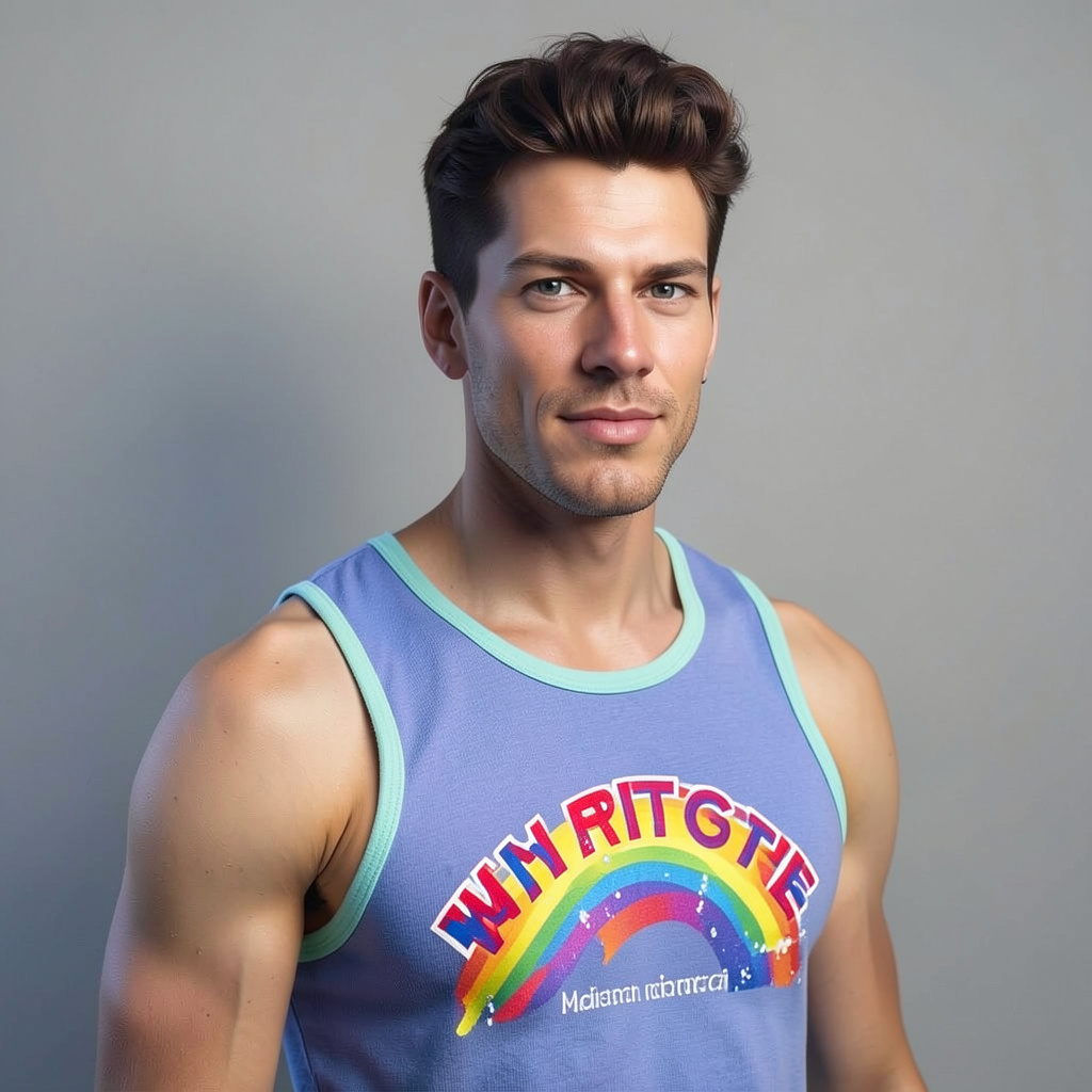Wearing a Pride Tank Top Photo Style