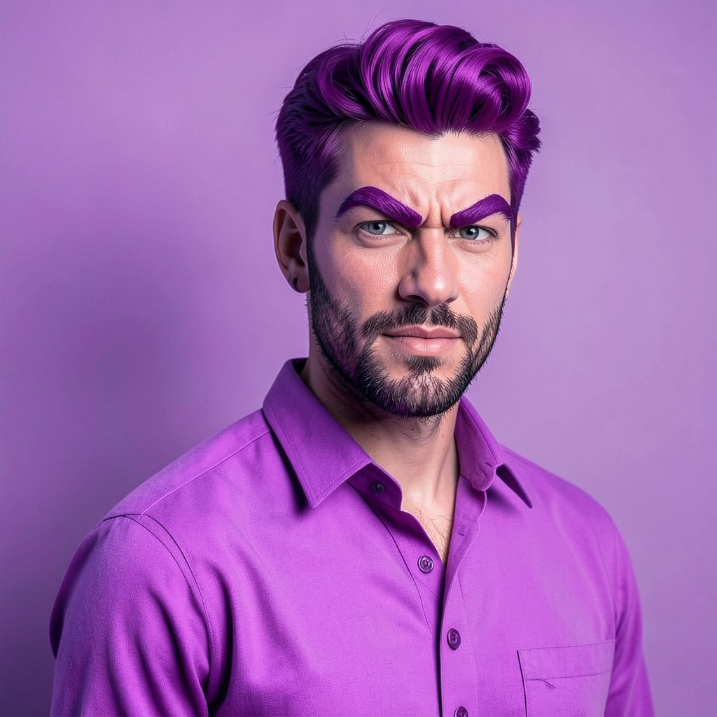 Angry Purple Smurfette Photo Style