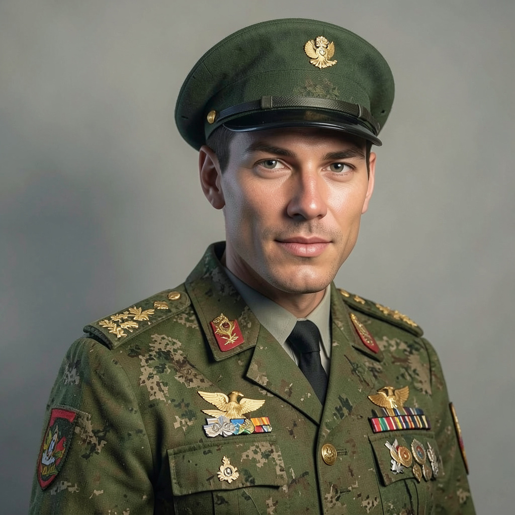 Сделать с военным костюмом Photo Style