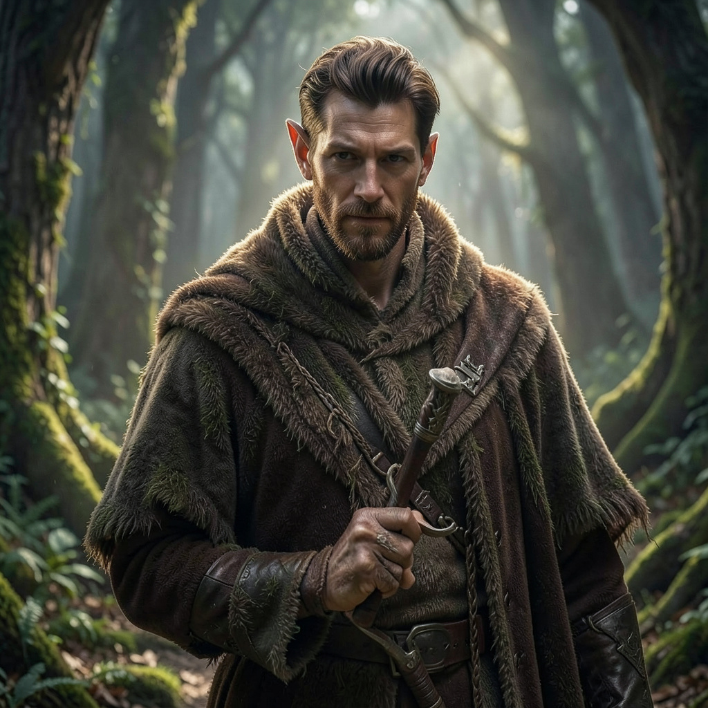 Great High Elf Sorcerer, Stepped Out of a Tolkien Story Photo Style