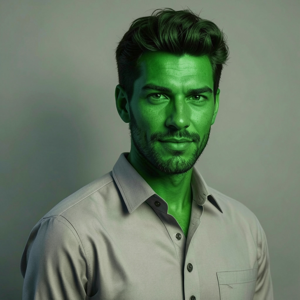 Green Face Treeman Photo Style