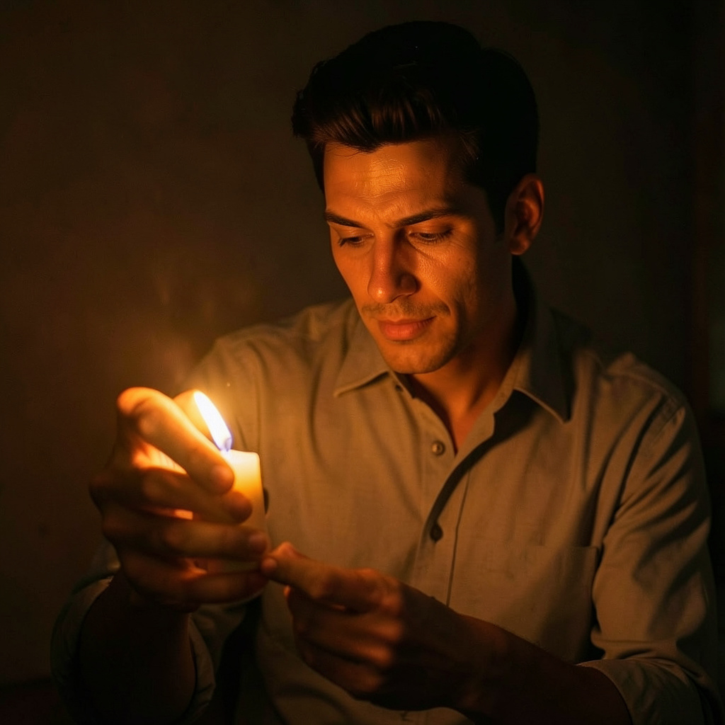 Lighting a Candle to Remember Someone By Photo Style